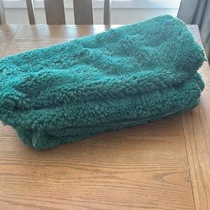 Indigo Teal Plush Blanket